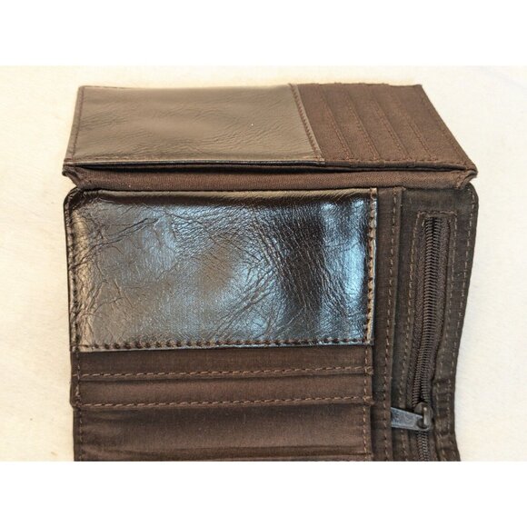 NINE & CO BRAND CLASSIC Brown MULTI-COMPARTMENT TRI-FOLD‎ WALLET SNAP - Picture 10 of 13